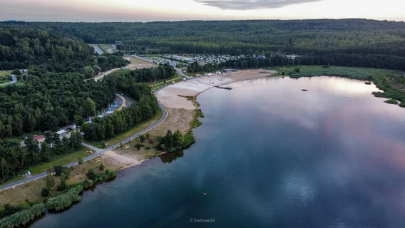 Blaue Lagune von oben